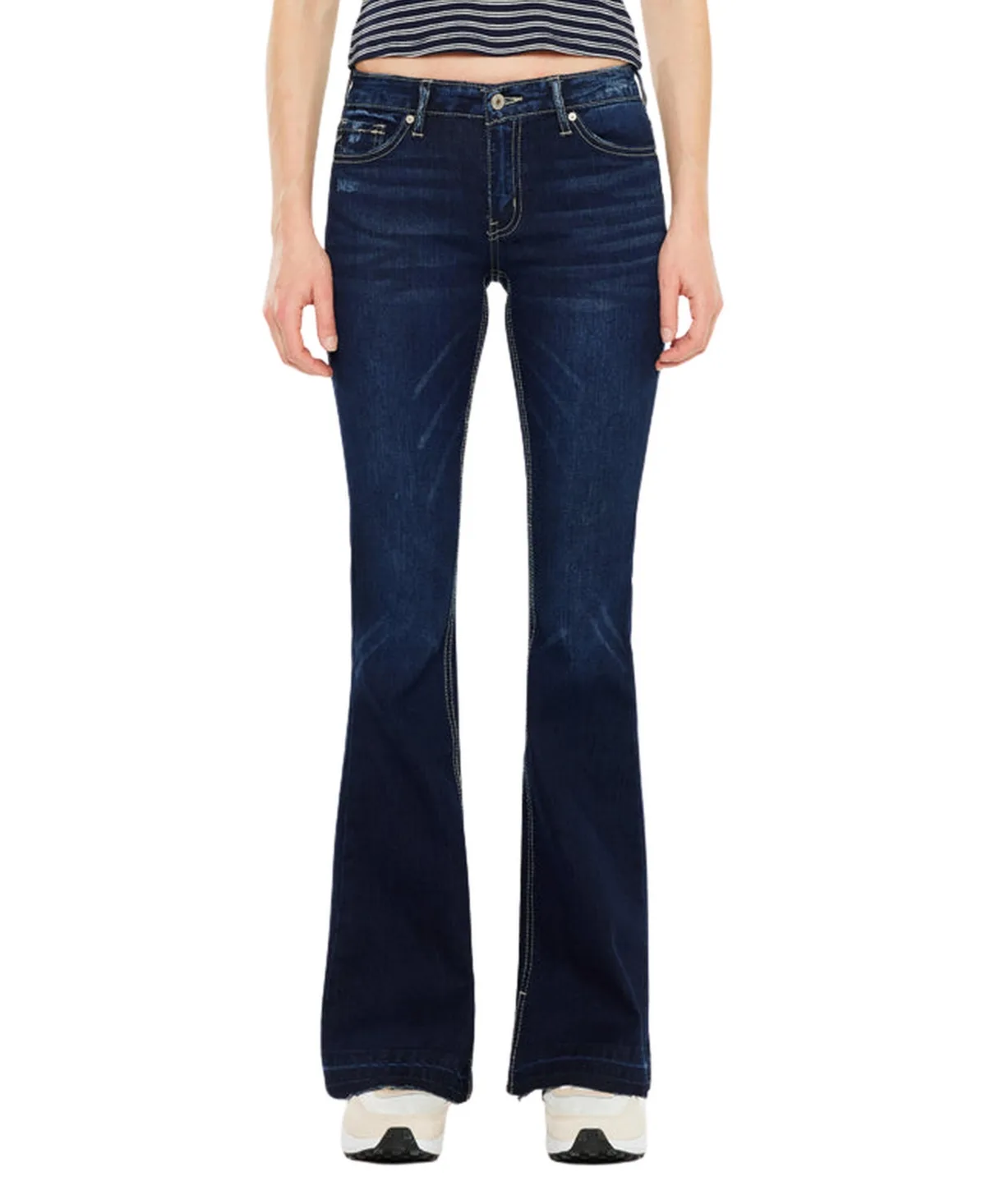 Heidi Mid Rise Flare Jeans by Kancan