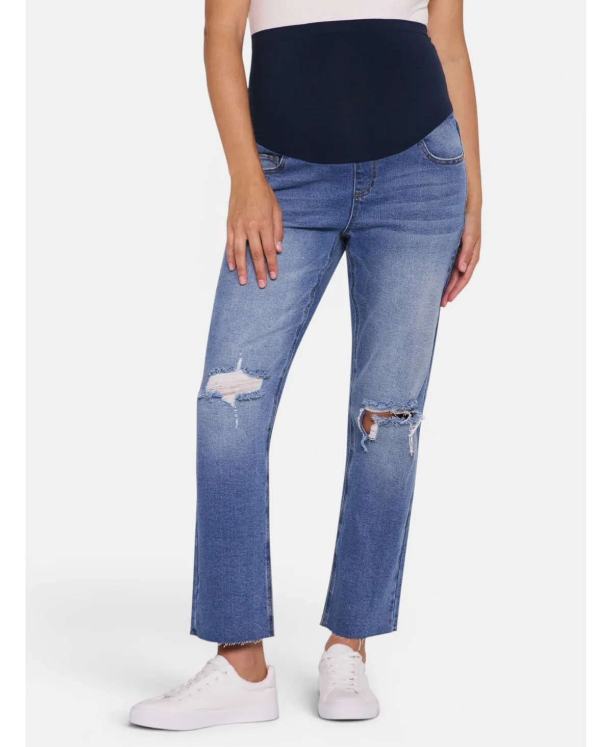 Secret Fit Over the Belly Slim Straight Leg Jeans by Motherhood Maternity