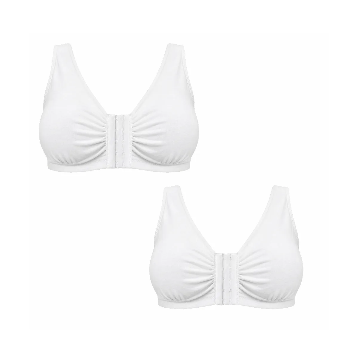 Ease Cotton Front Closure Bra for Mastectomy 2-Pack by Meadow