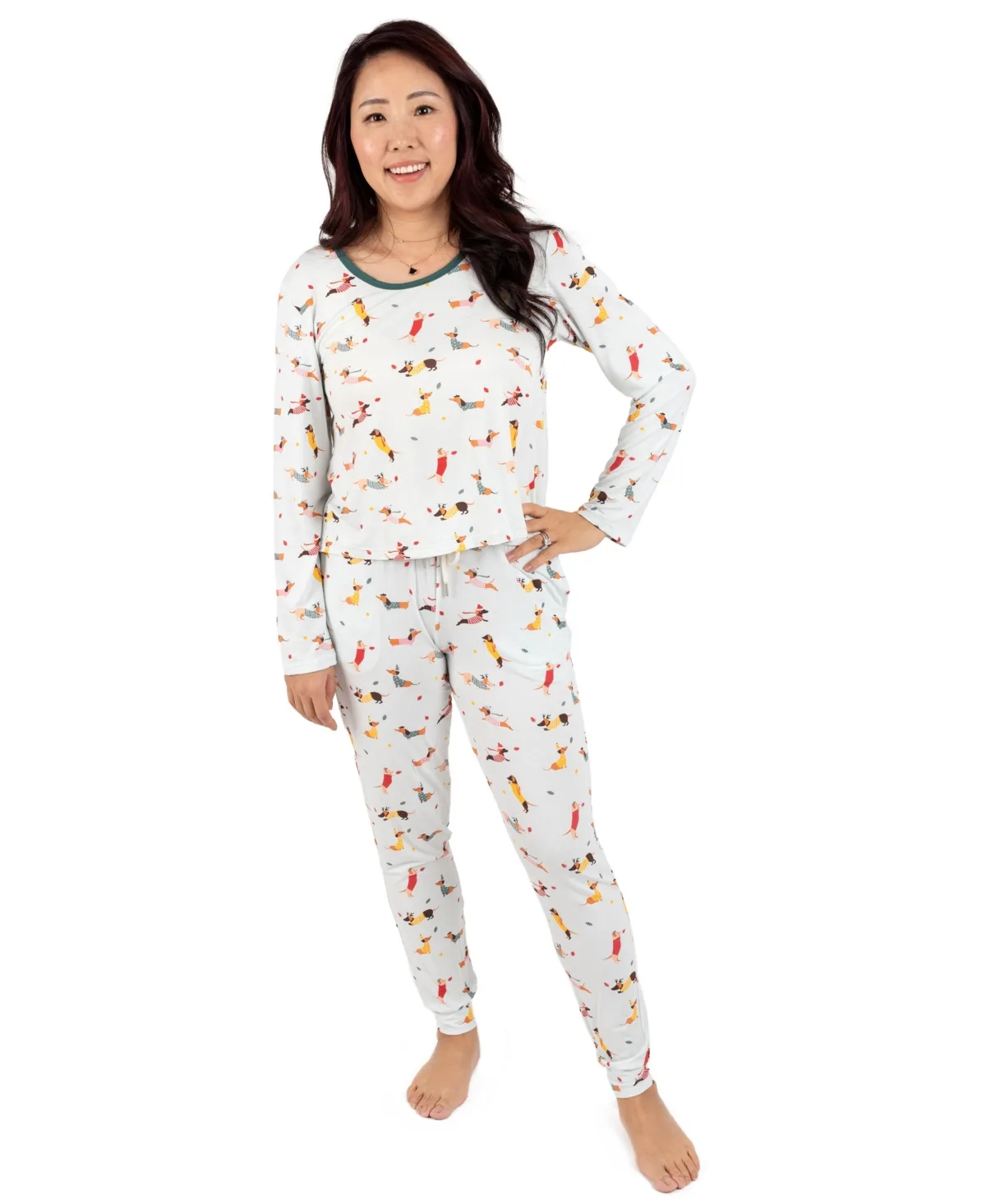 Two Piece Viscose From Bamboo Holiday Pajamas by Leveret