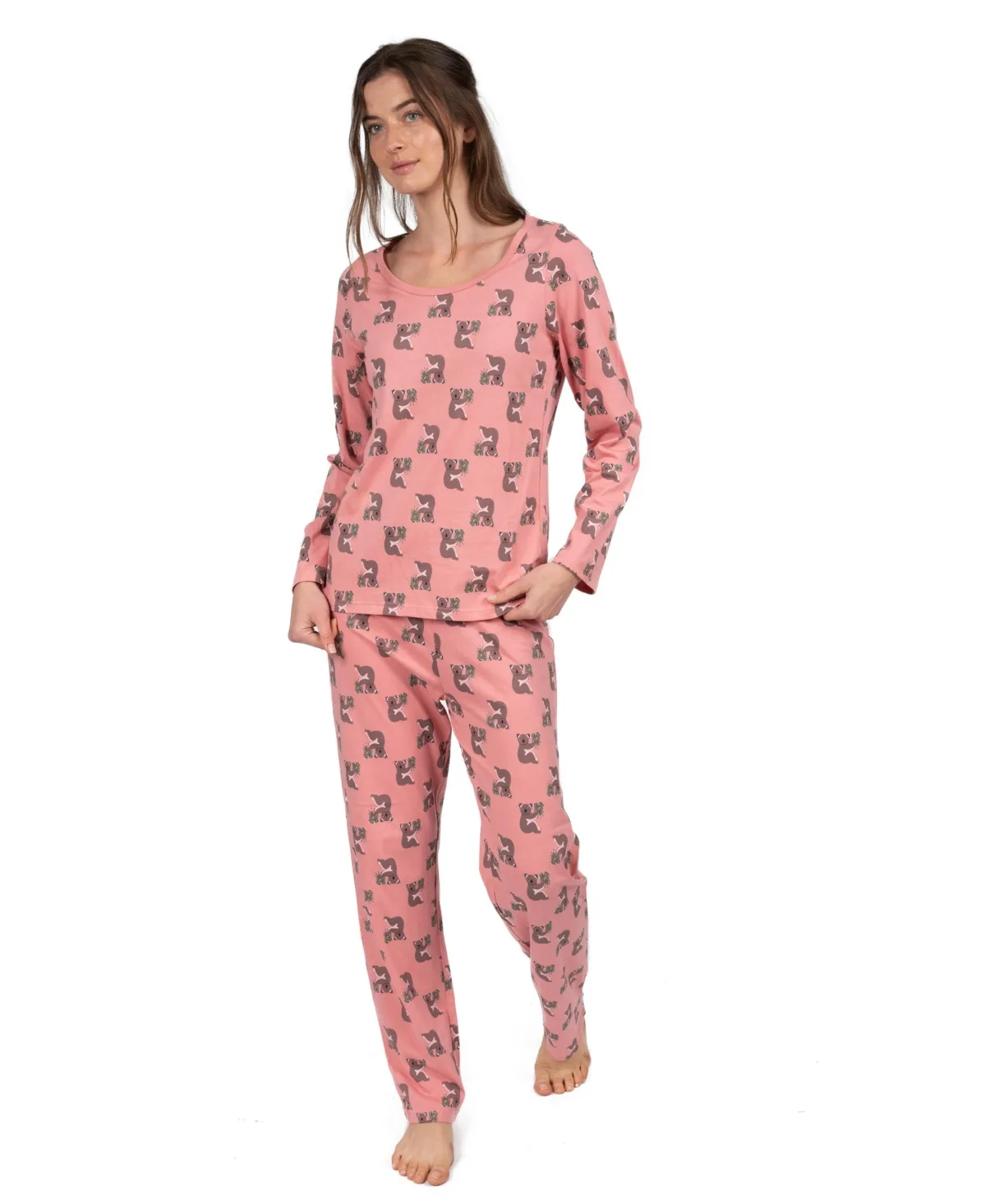 Matching Family Two-Piece Cotton Long Sleeve Loose Fit Pajamas by Leveret