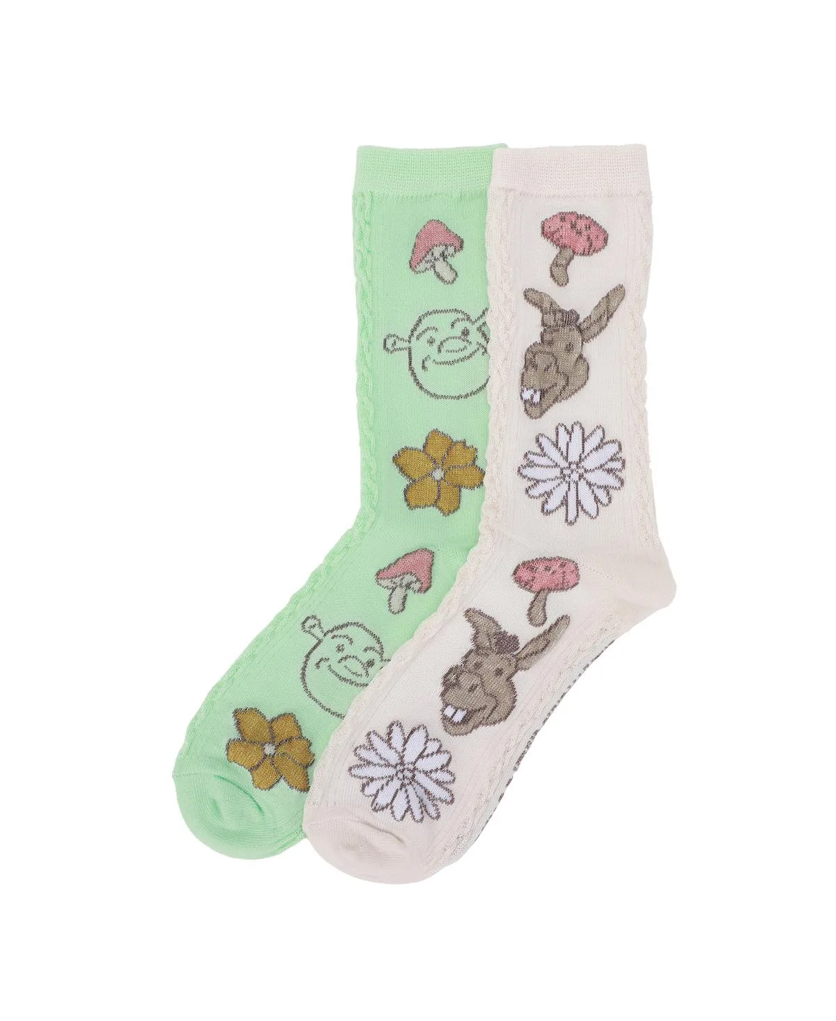 Donkey Flora Patterns 2-Pair Socks by Shrek