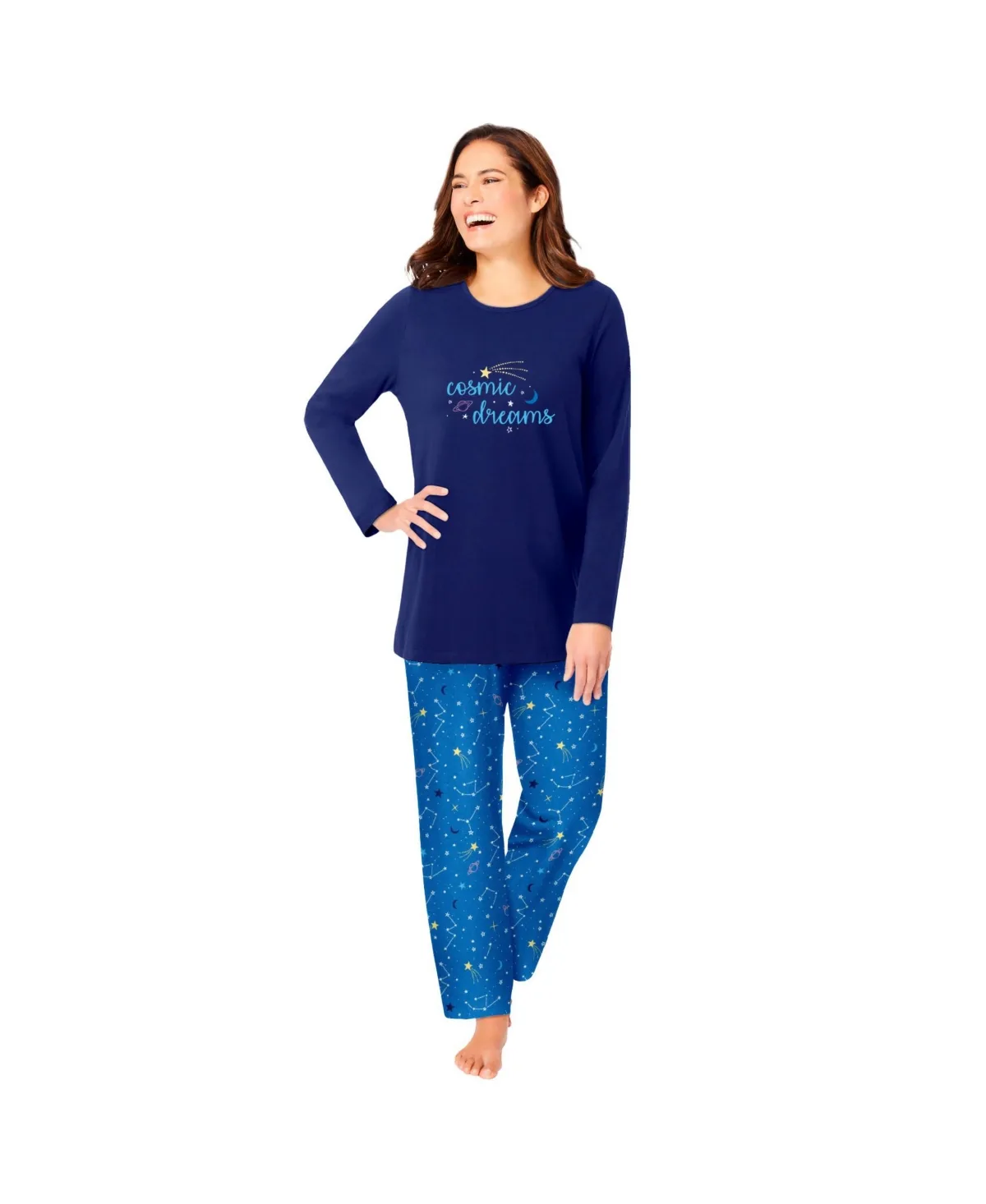 Long Sleeve Knit Pj Set by Dreams & Co.