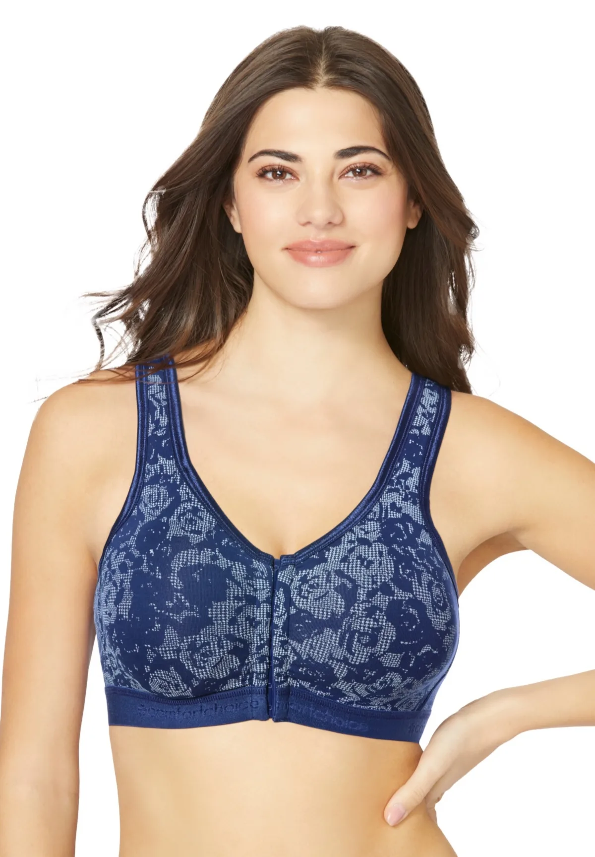 Wireless Front-Close Lounge Bra by Comfort Choice