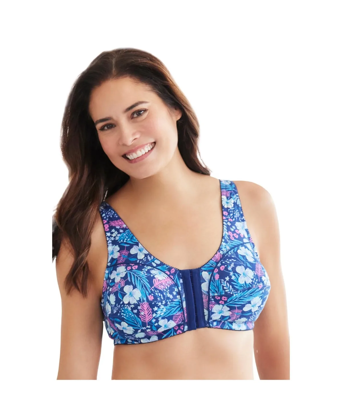 Cotton Front-Close Wireless Bra