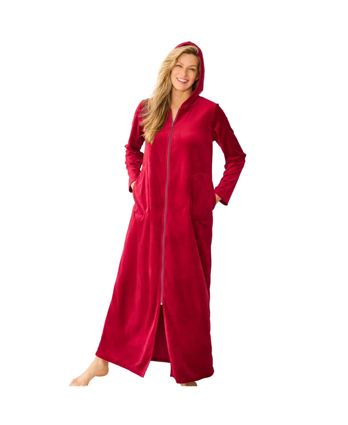 Hooded Velour Robe by Dreams & Co.