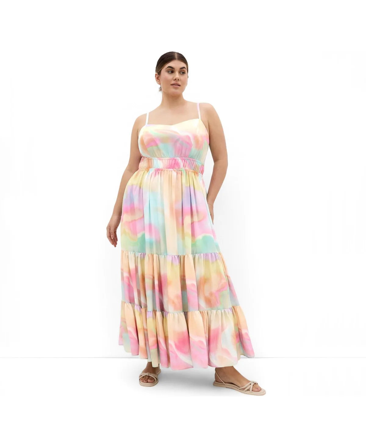 Kalea Swirl Print Maxi Dress by City Chic