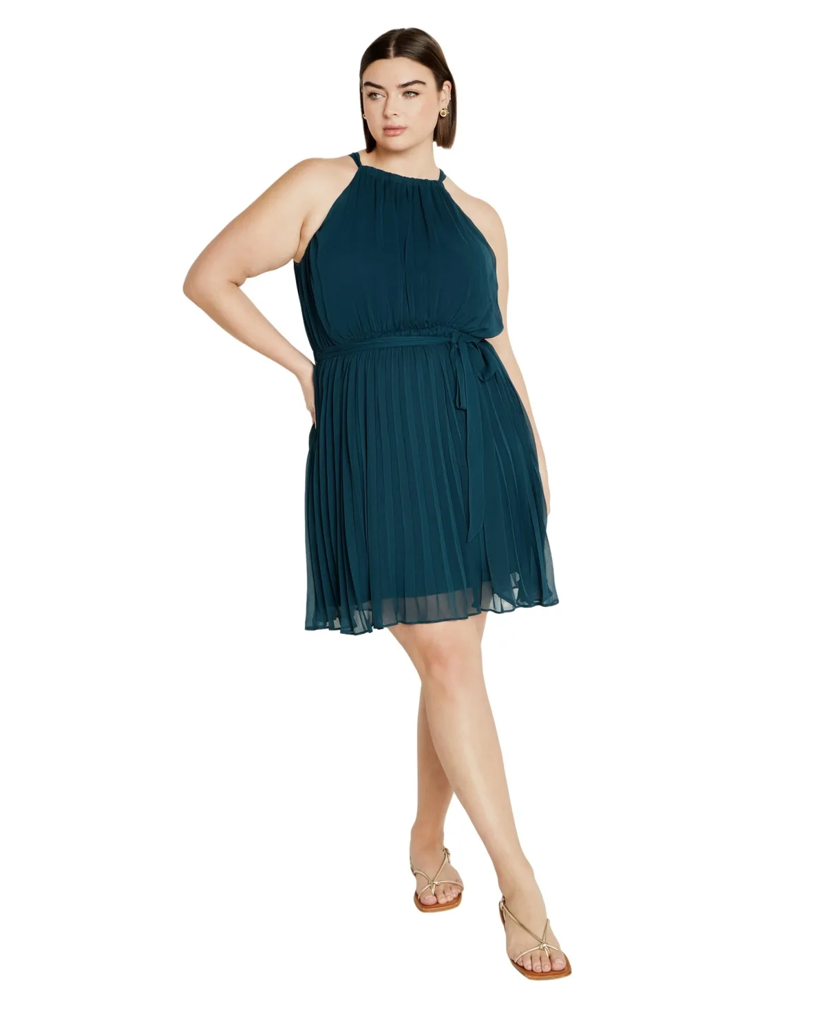 Kimmi Button Dress by City Chic