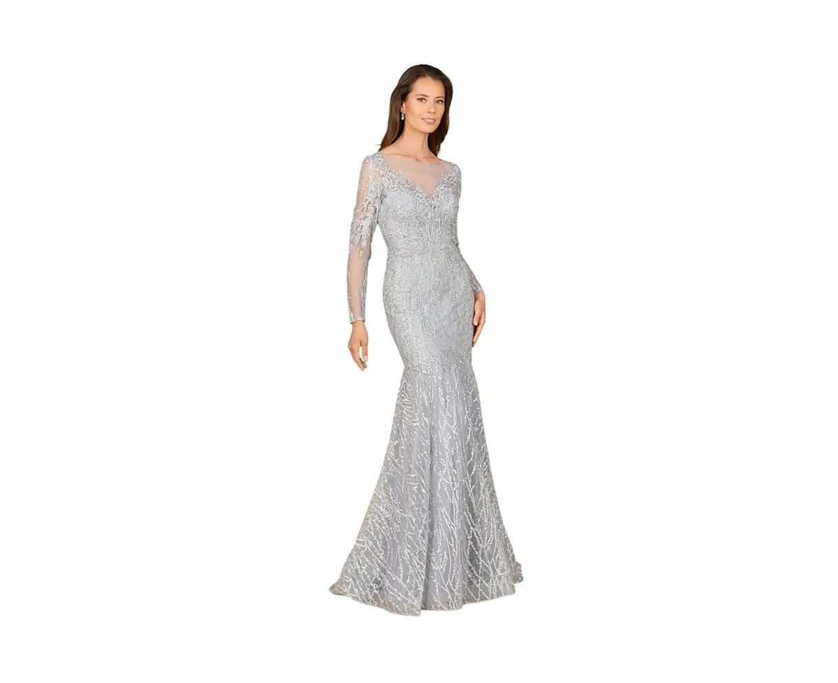 Mermaid, Long Sleeve Lace Gown