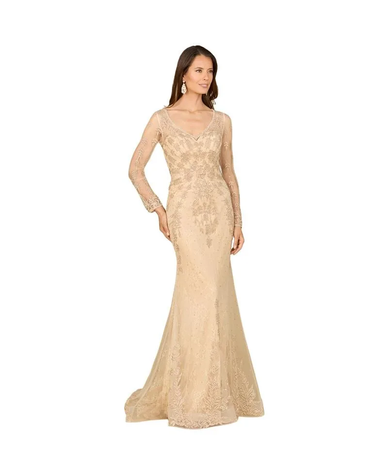 Mermaid, Long Sleeve Lace Gown