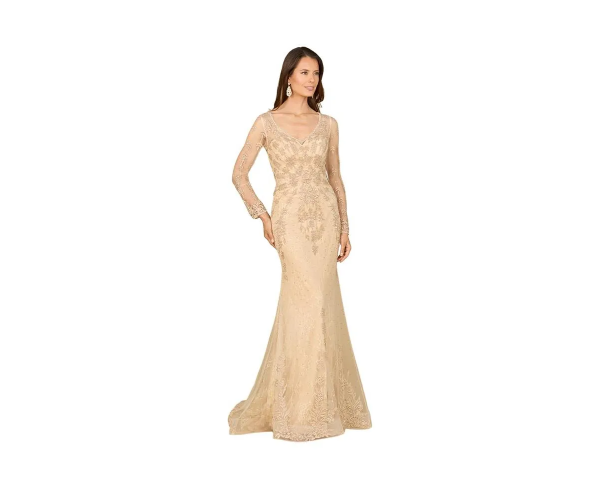 Mermaid, Long Sleeve Lace Gown