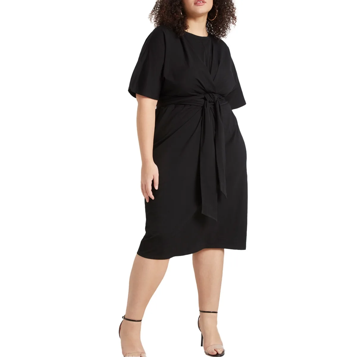 Cross Front Flutter Sleeve Dress by Eloquii