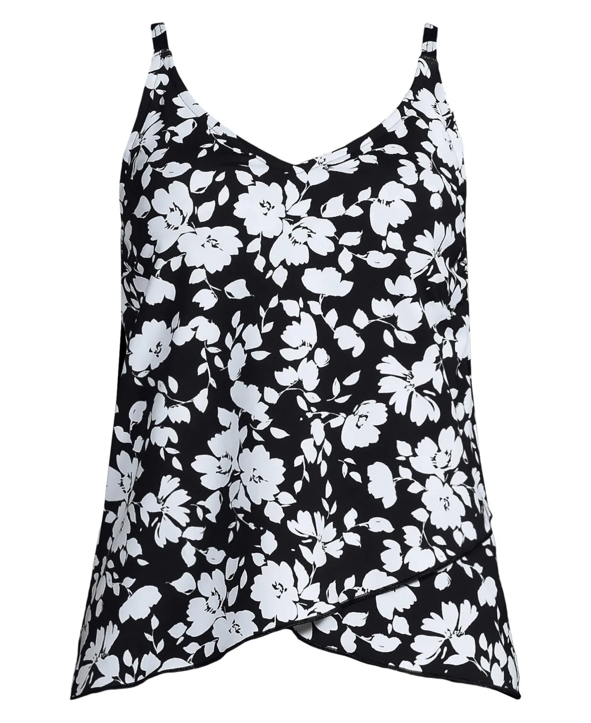 Dd-Cup Tulip Hem Tankini Top by Lands' End