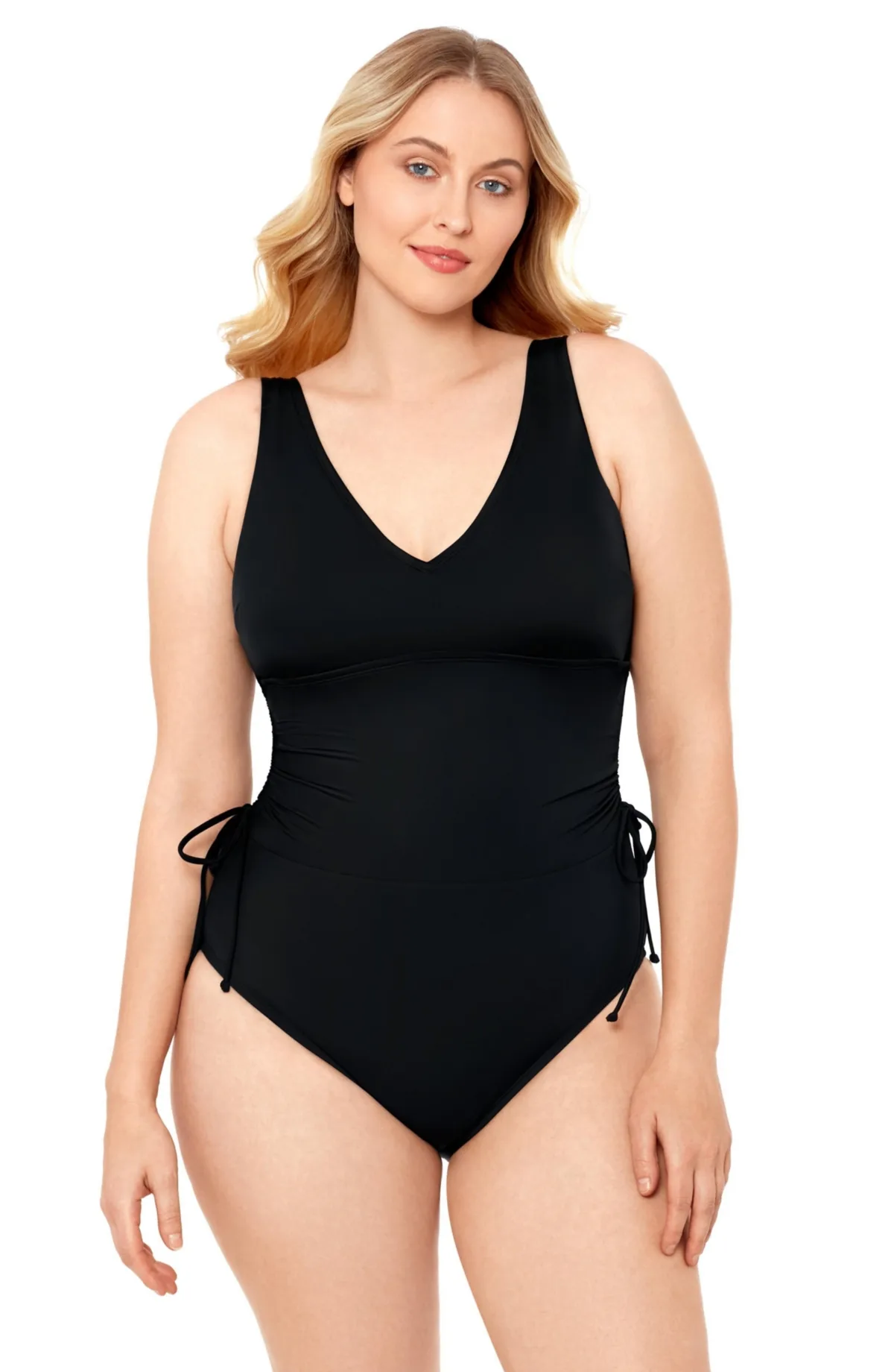 Sculpting Cinched Adjustable One-Piece Swimsuit by S3 Apparel