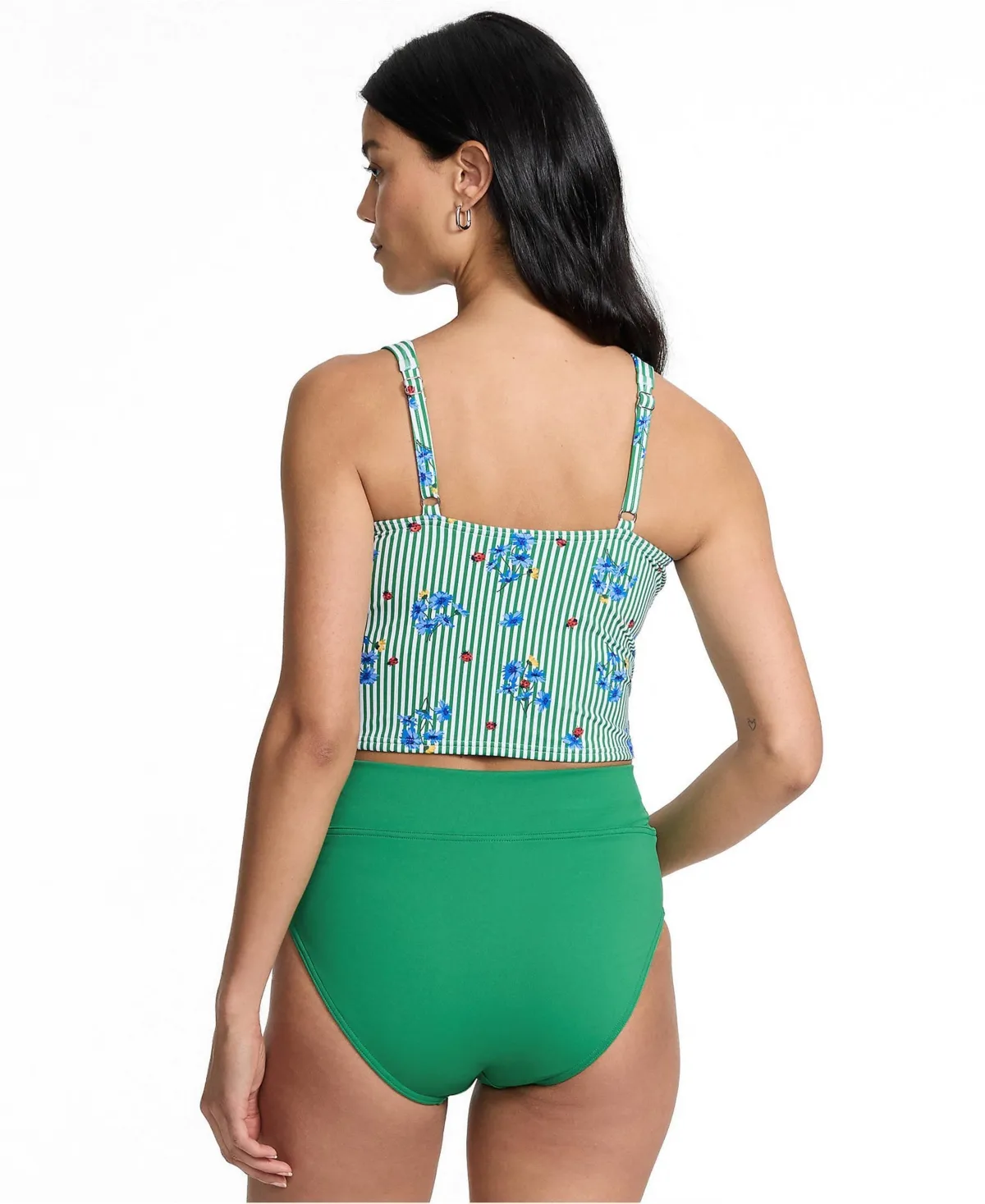 V-Neck Wrap Midkini Top by Lands' End