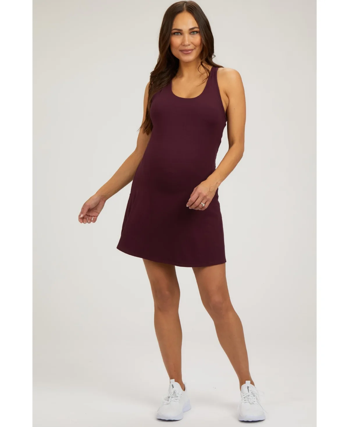Plum Tennis Racerback Romper Dress by Pinkblush