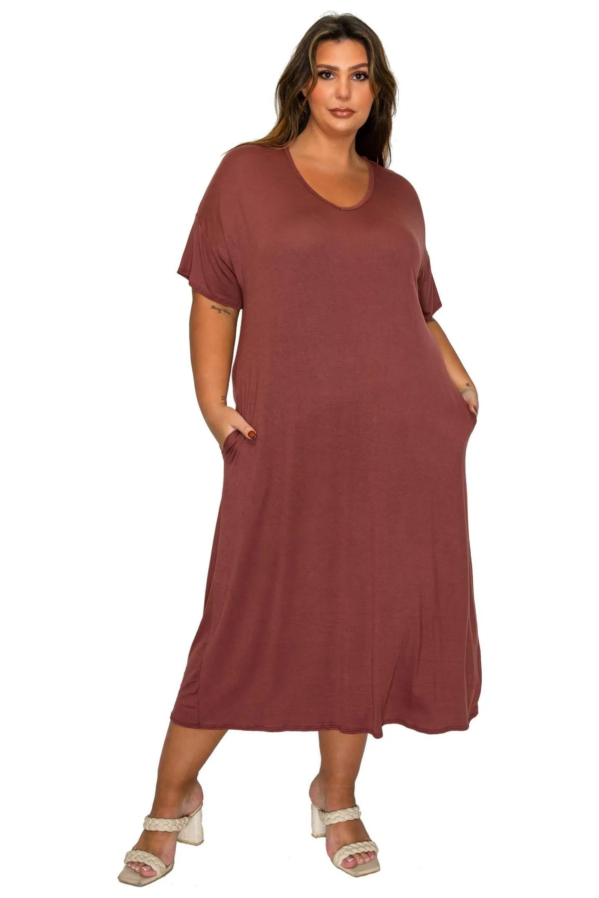 Olivia Pocket Midi Dress by L I V D