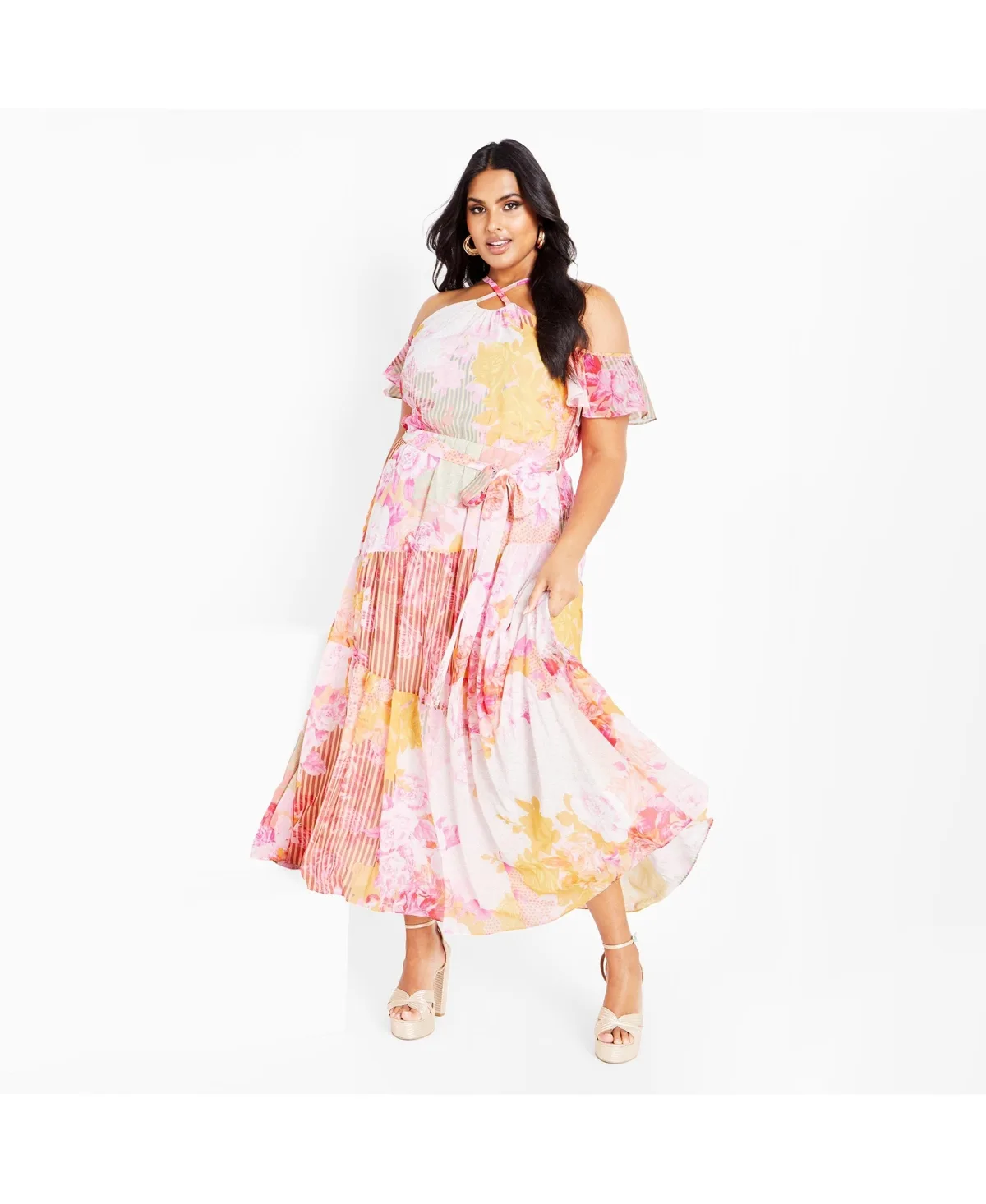 Vera Print Maxi Dress by City Chic