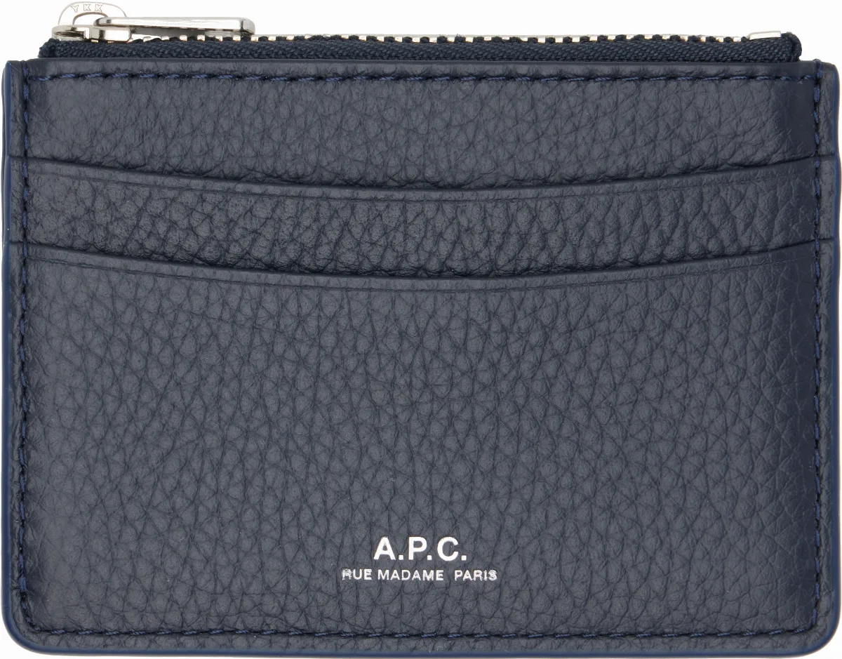 Navy Paris Card Holder by A.P.C.
