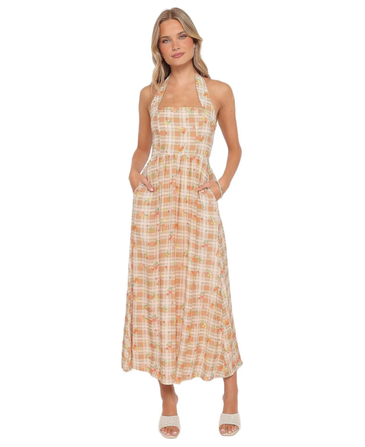 Gemini Halterneck Maxi Dress by Petal And Pup