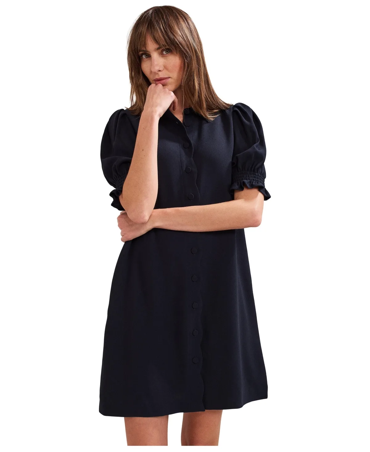 Candice Scallop Detail Shirt Dress by Phase Eight