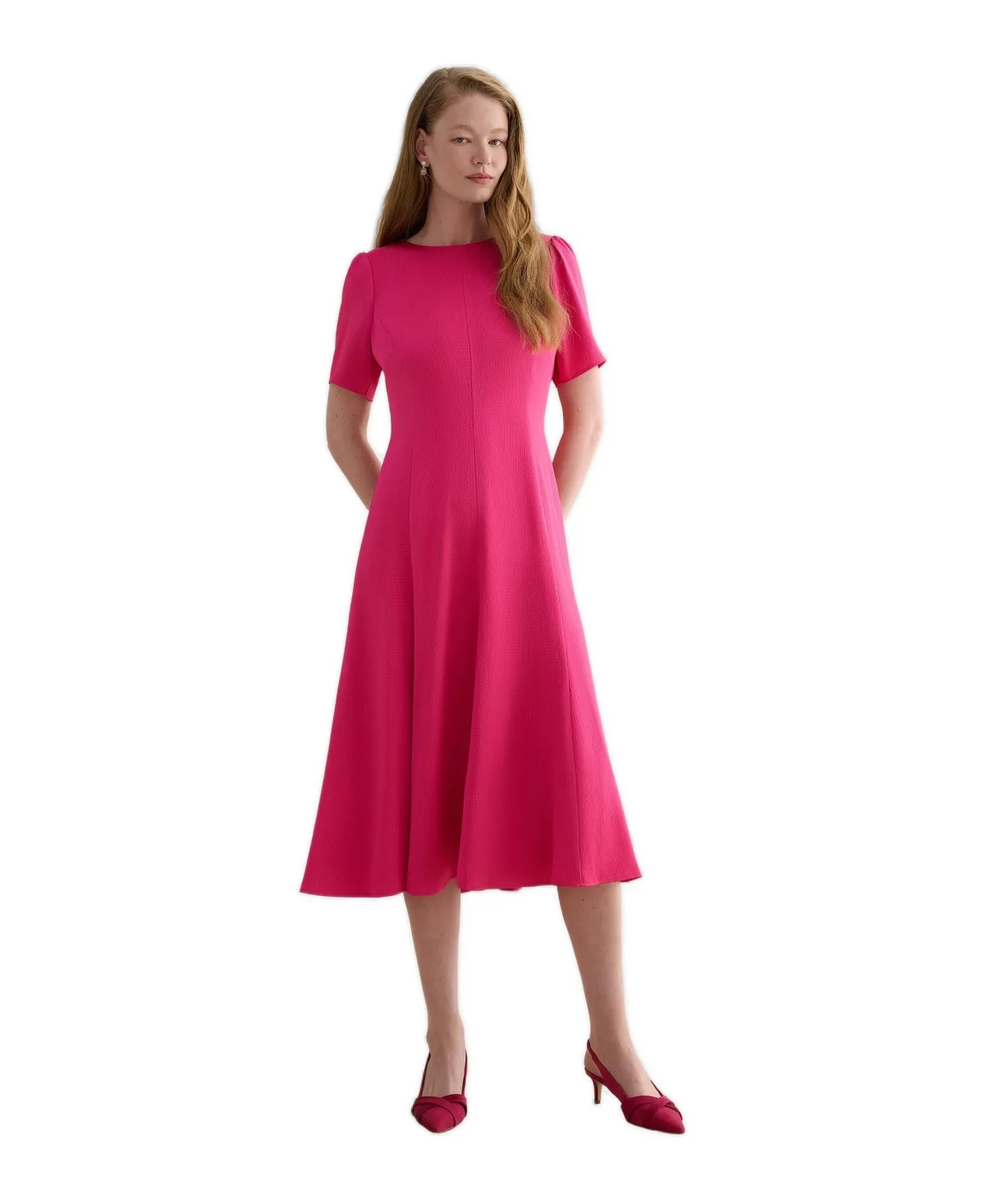 Camille Satin Midi Dress by Hobbs London
