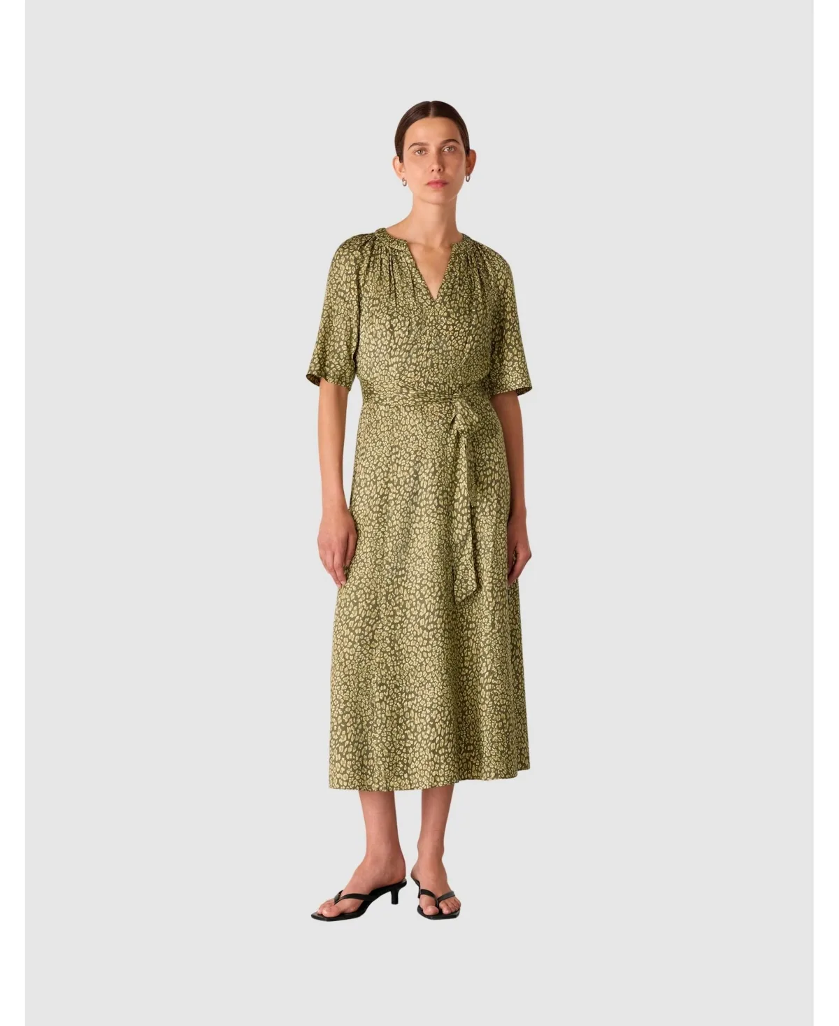 Leopard Short Sleeve Midi Dress by Whistles