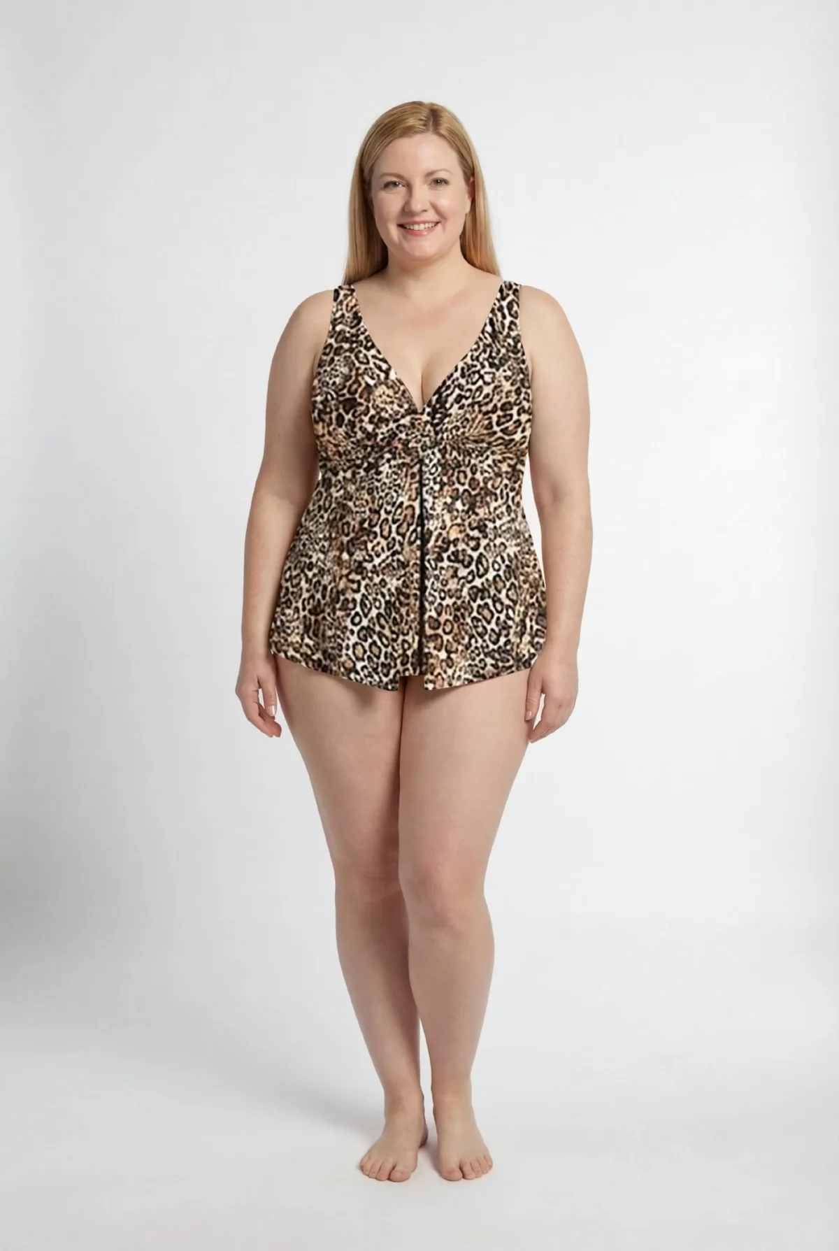 V-Neck Twist Tankini Top by Swimsuits For All