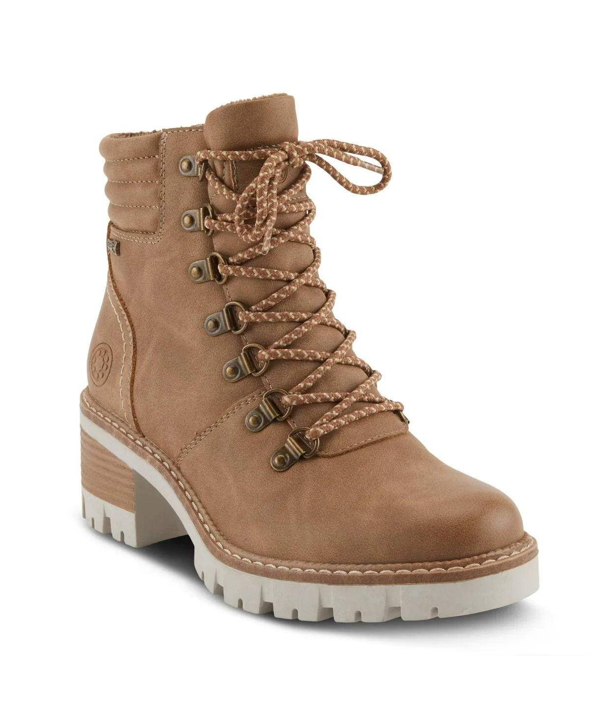 Rockies Hiking-Inspired Lace-Up Booties with Cushioned Insole by Spring Step