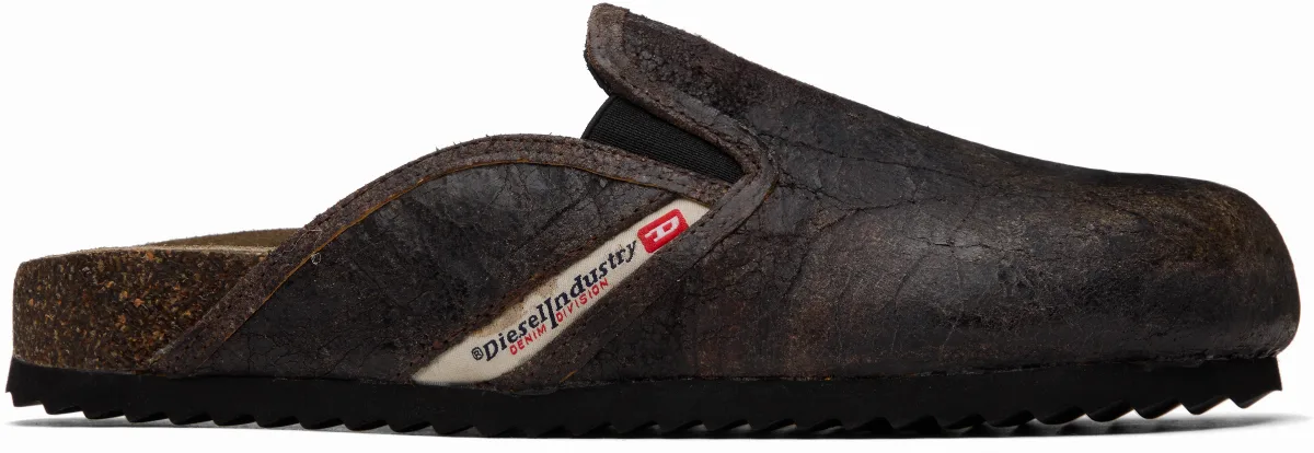 Brown D-Woodstock Slip-on Loafers by Diesel