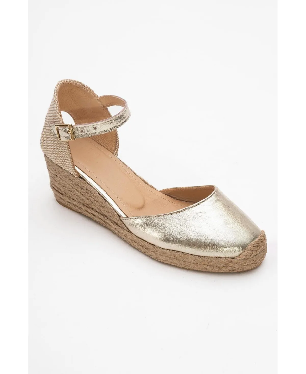 Aldea Leather Platform Espadrille