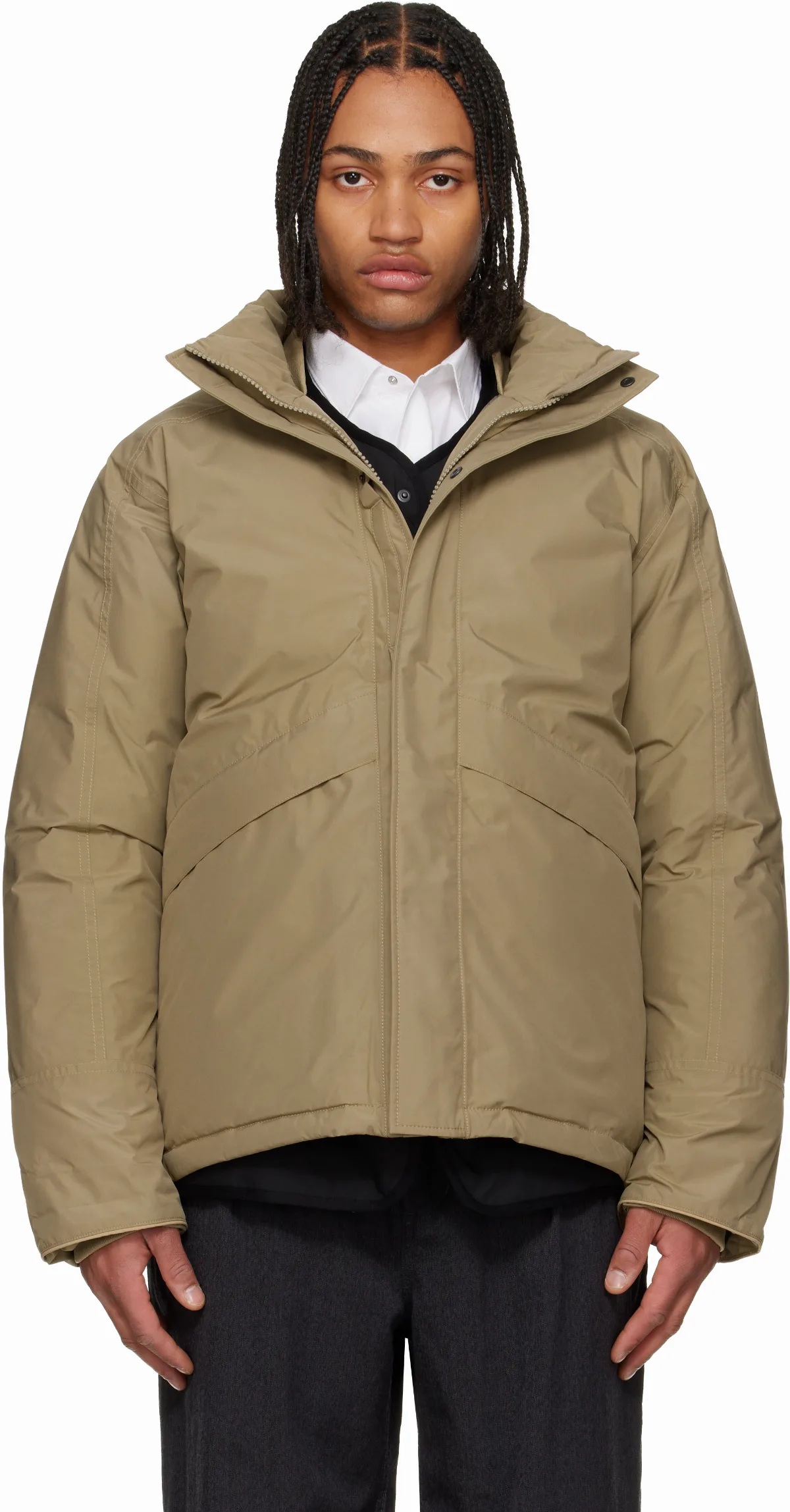 Khaki GORE-TEX Short Down Jacket