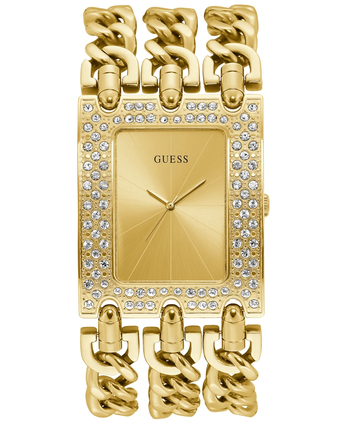 Gold-Tone Stainless Steel Chain Bracelet Watch 39x47mm