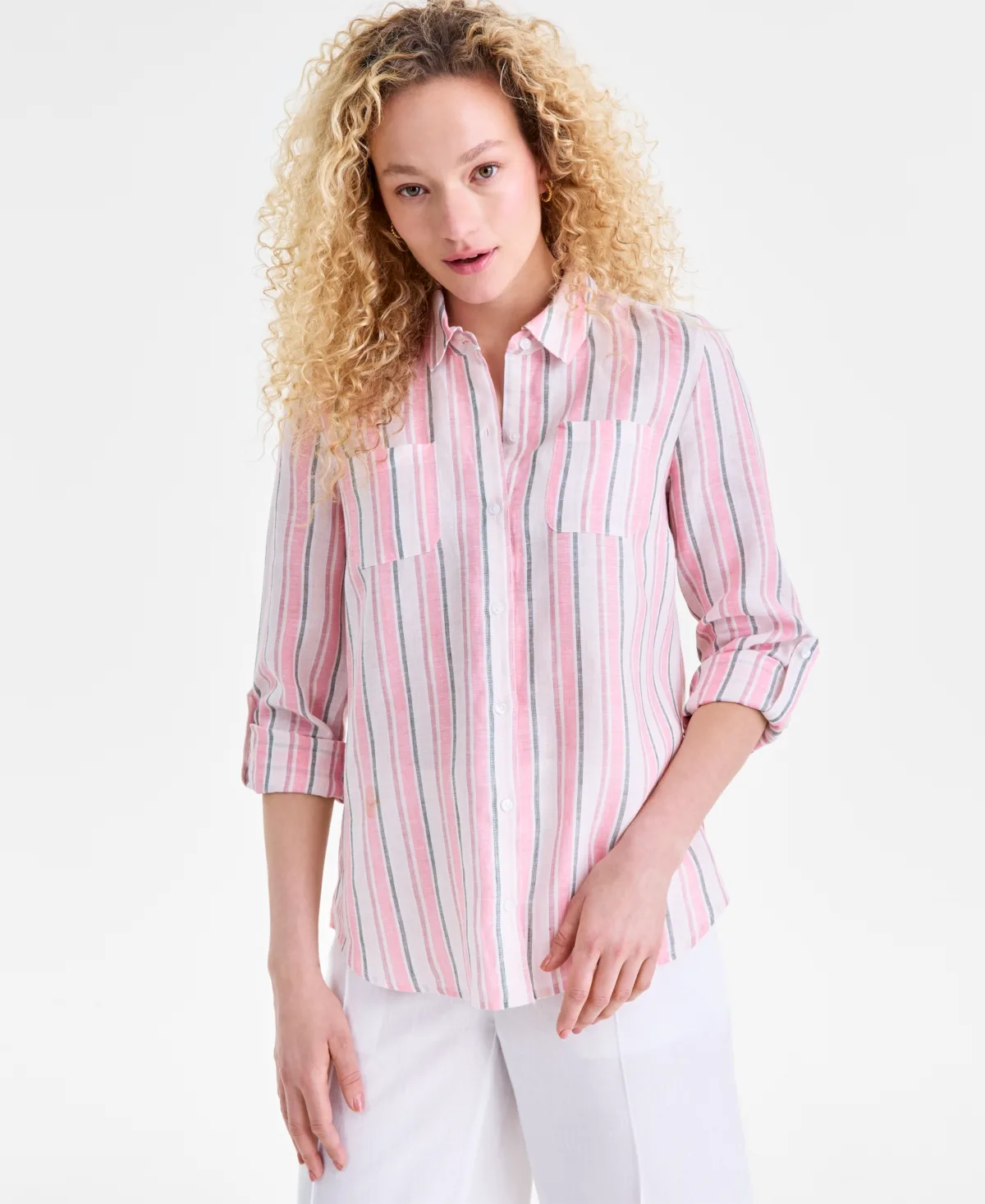 100% Linen Shirt by Charter Club