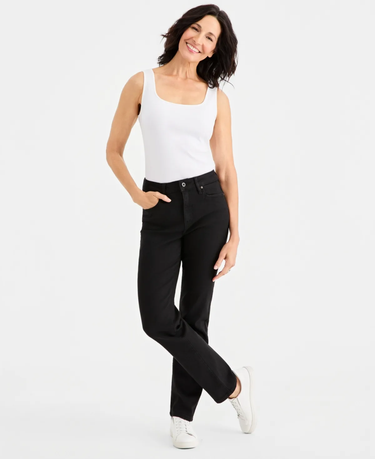 High Rise Straight-Leg Jeans by Style & Co