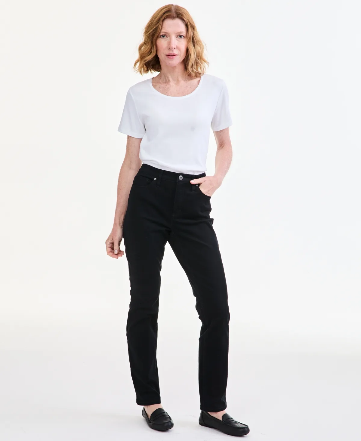 Mid-Rise Curvy Bootcut Jeans by Style & Co