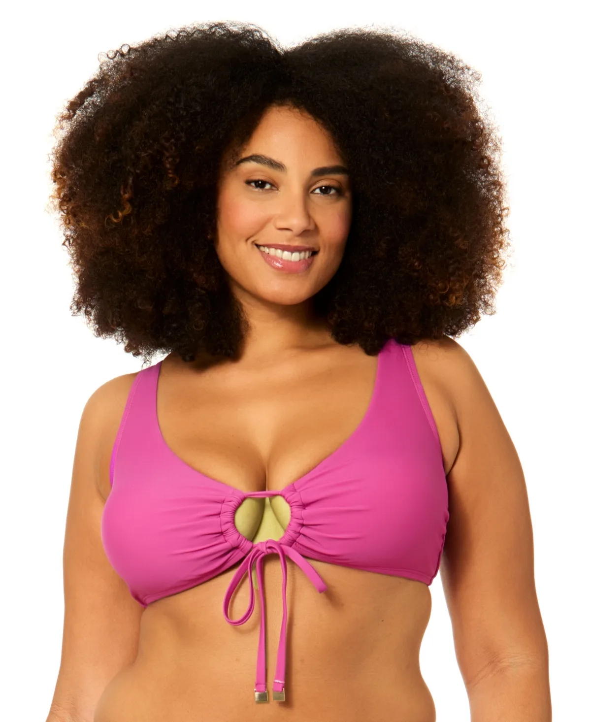 Ronda V-Neck Swim Bikini Top by Raisins Curve