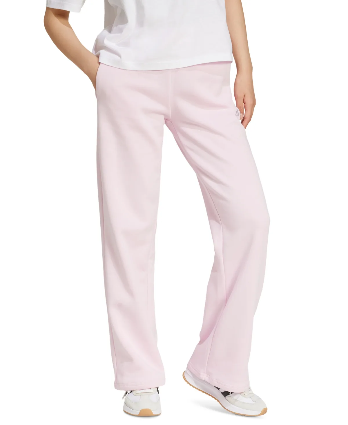 Essentials Feel Cozy Mid-Rise Open-Hem Pants