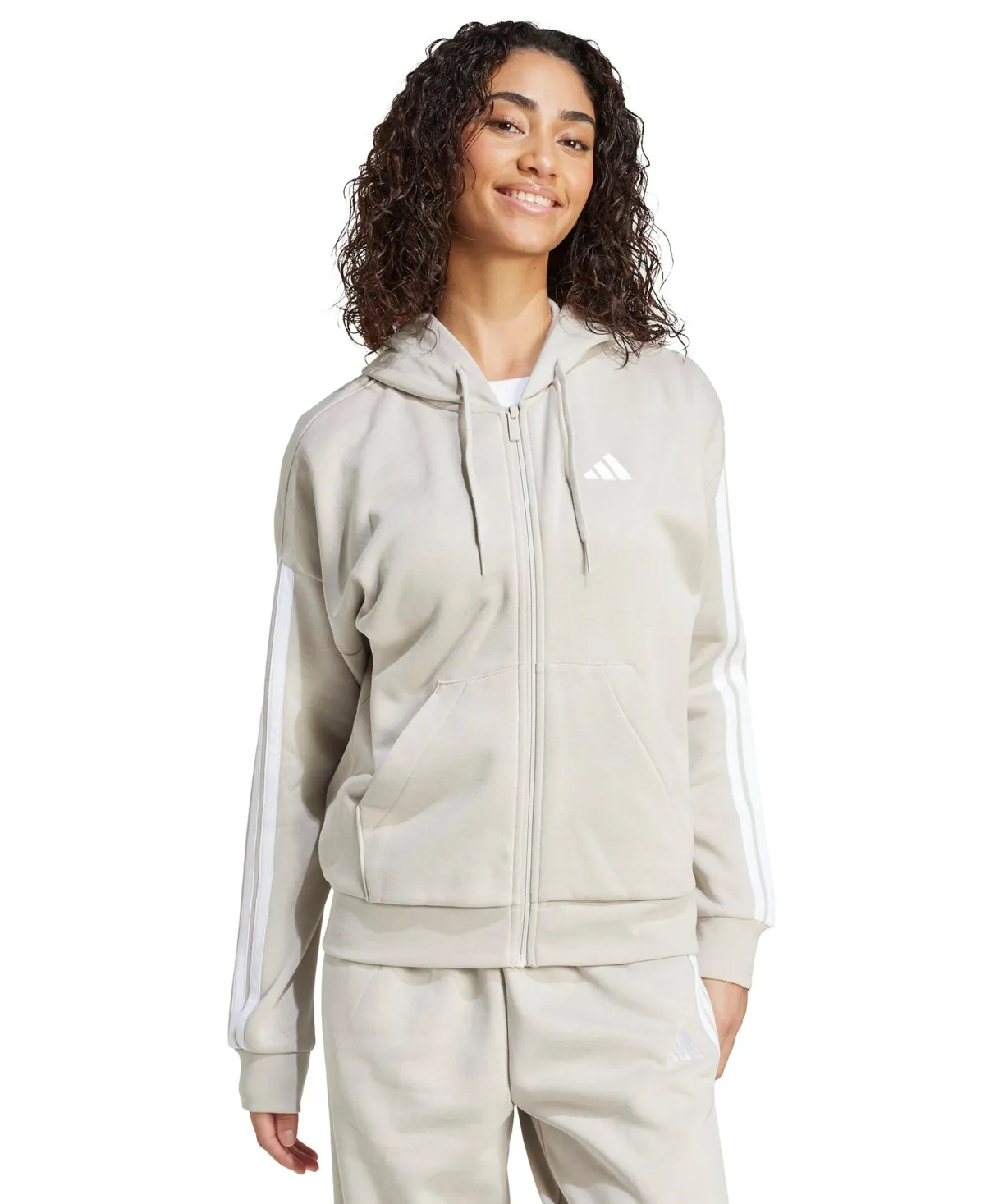 3-Stripe Fleece Full Zip Hoodie
