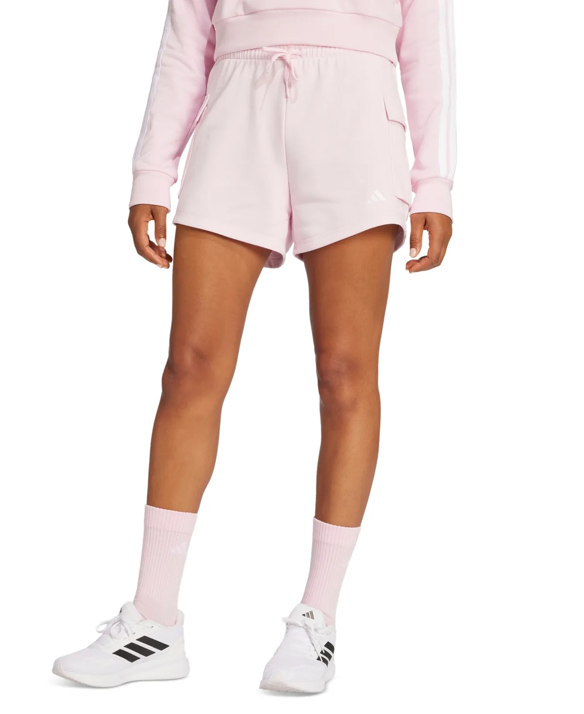 The Essentials Logo French Terry Cargo Shorts by Adidas