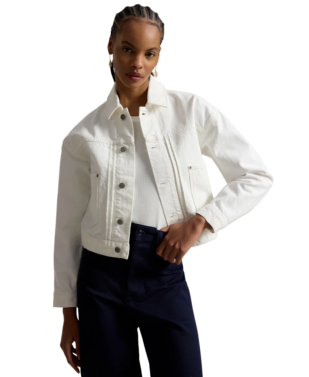 Spread Collar Long-Sleeve Trucker Denim Jacket by Polo Ralph Lauren