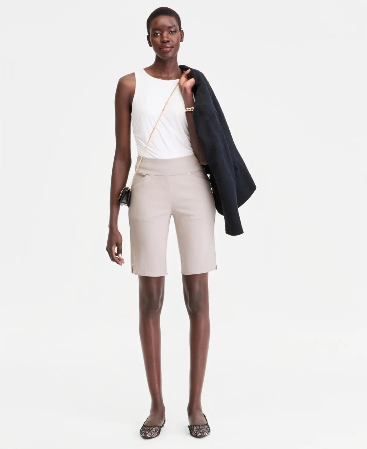 Mid Rise Pull-On Bermuda Shorts by I.n.c. International Concepts