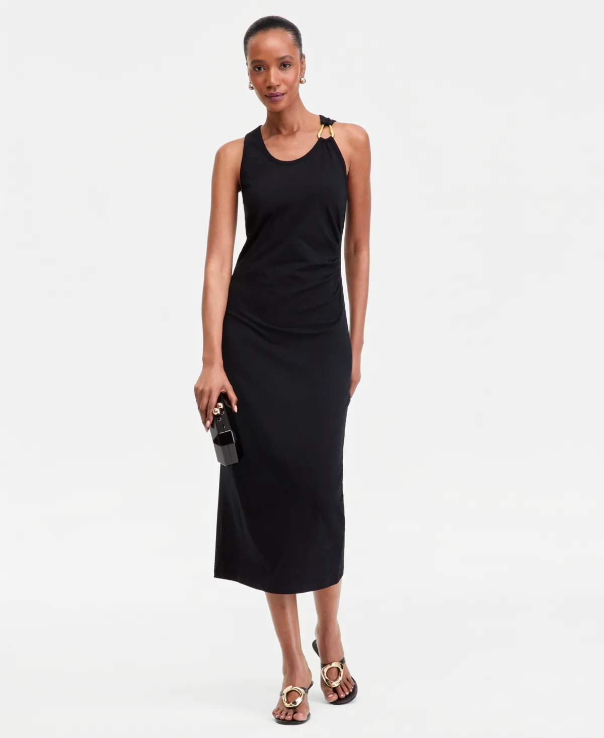 Hardware-Strap Knit Midi Dress by I.n.c. International Concepts