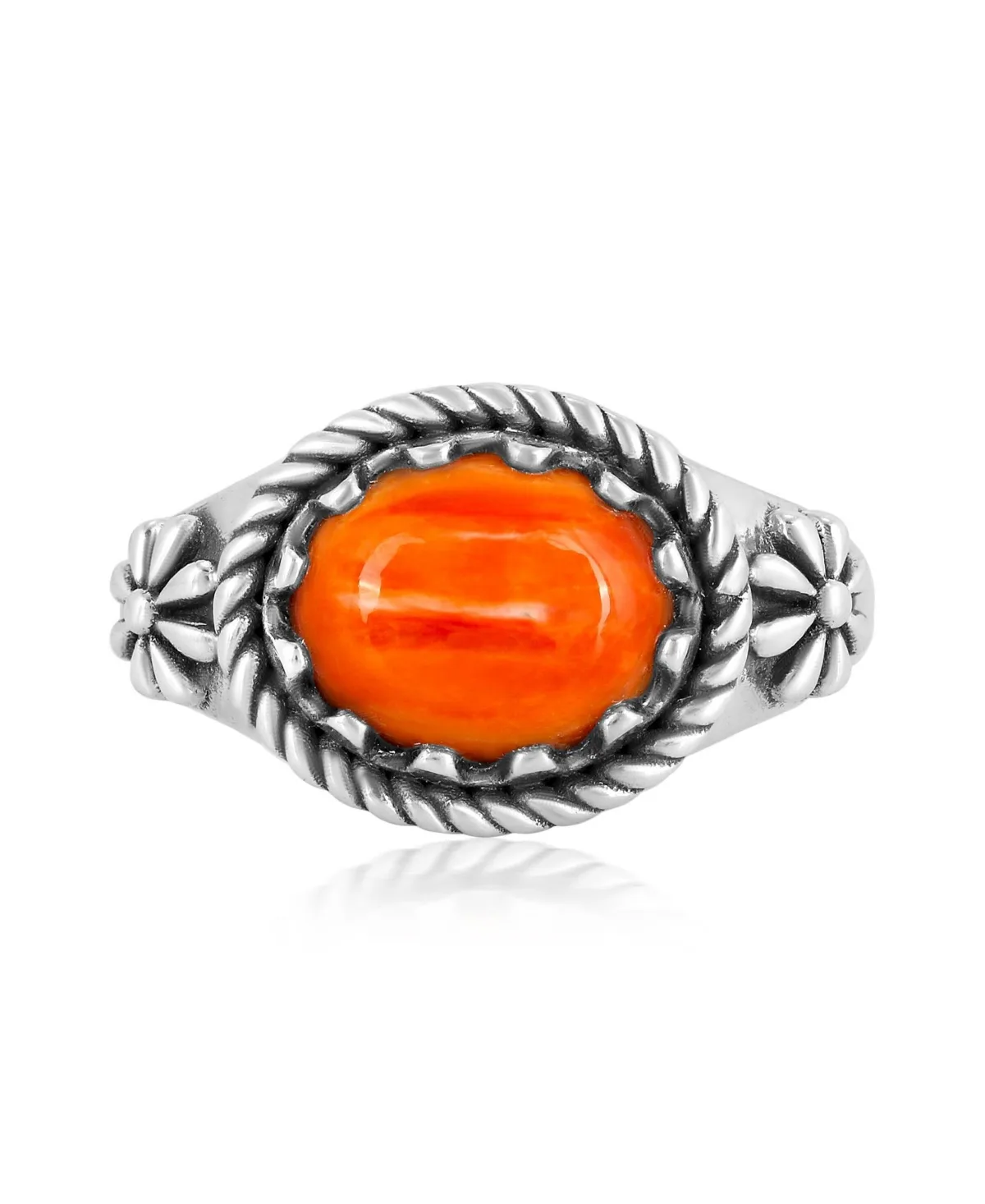 Sterling Spiny Oyster East West Ring by American West Jewelry
