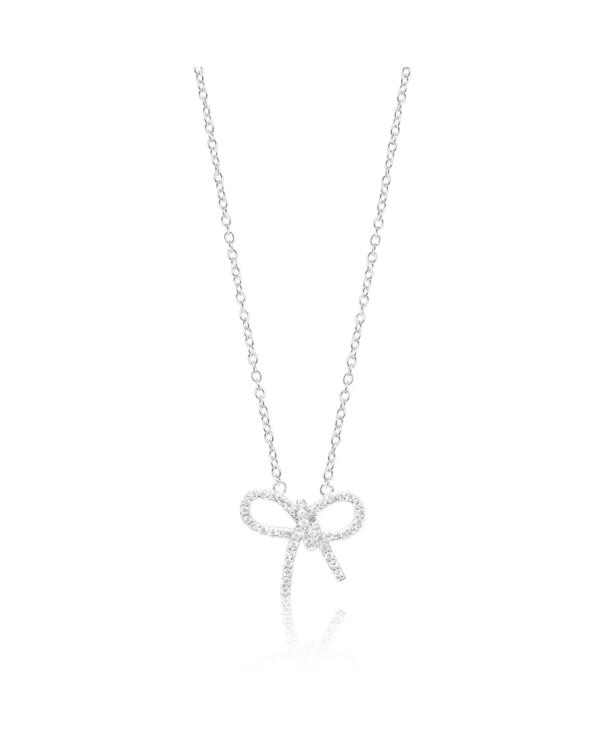 Bow Necklace Set with Cubic Zirconia by Etoielle