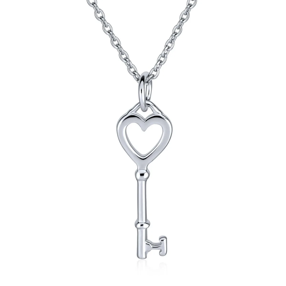 Romantic Key to Her Heart Pendant Necklace Gold Plated.925 Sterling Silver by Bling Jewelry
