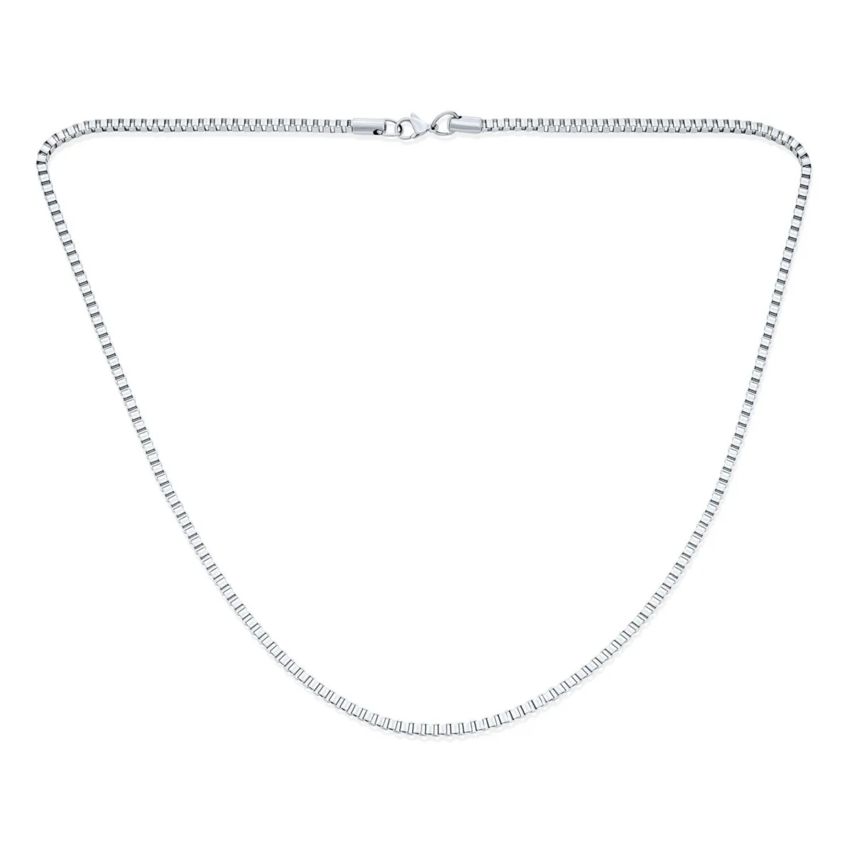 Solid Heavy 5MM Venetian Box Link Chain Necklace.925 Sterling Silver 16 Inch