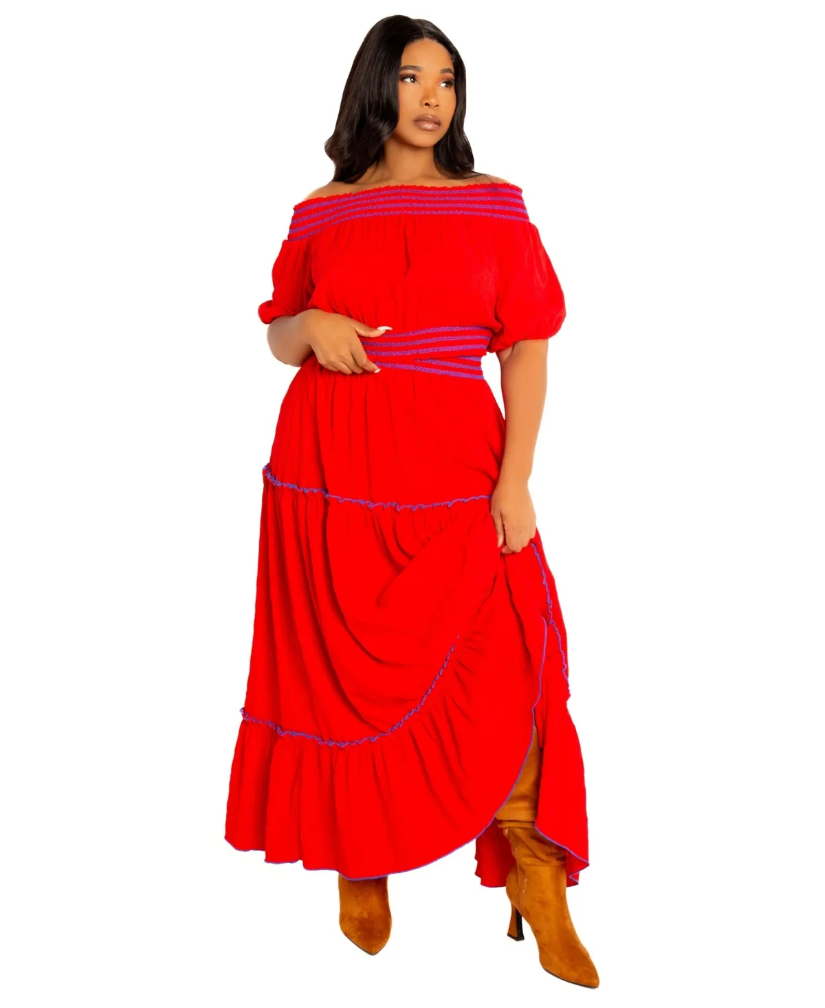 Smocked Top and Skirt Two Piece Set by Buxom Couture