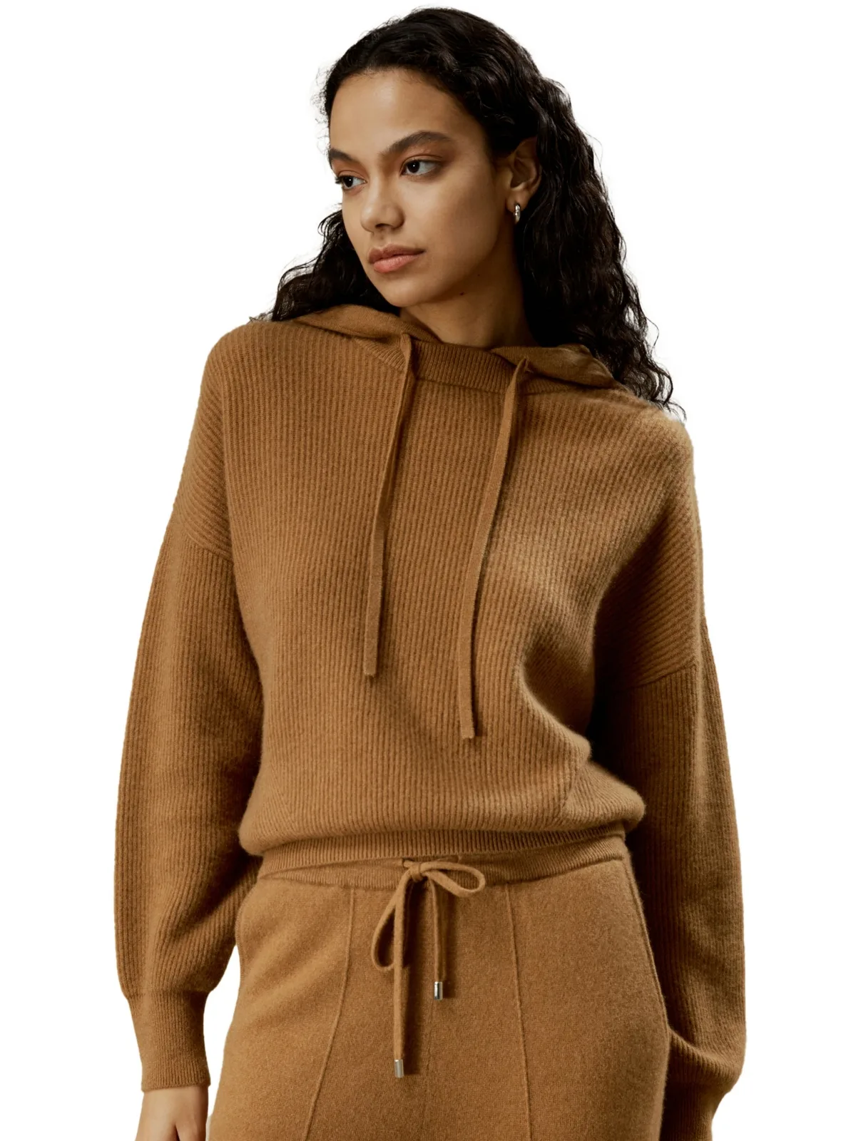 100% Cashmere Detachable Hoodie by Lilysilk