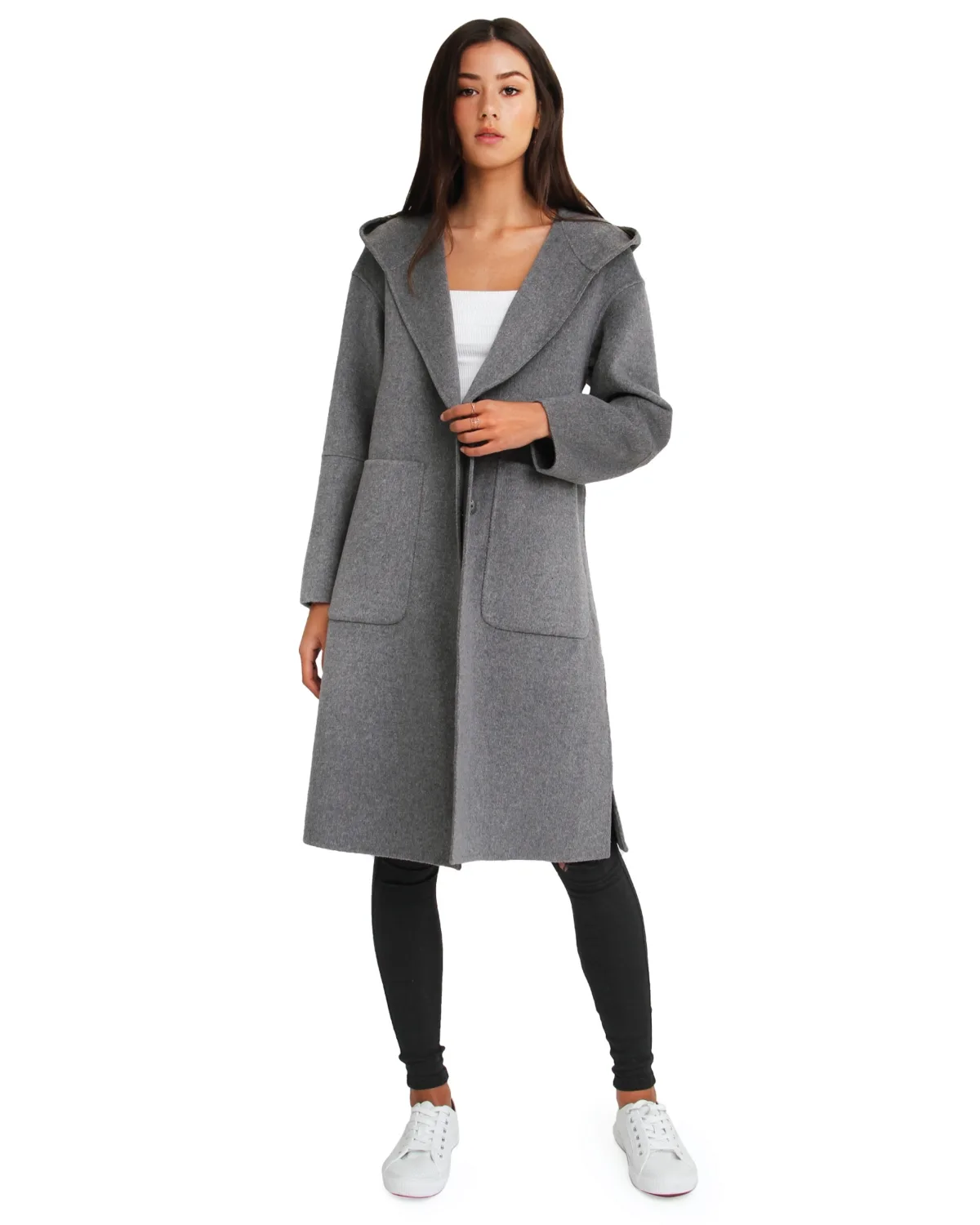 Walk This Way Wool Blend Oversized Coat by Belle & Bloom